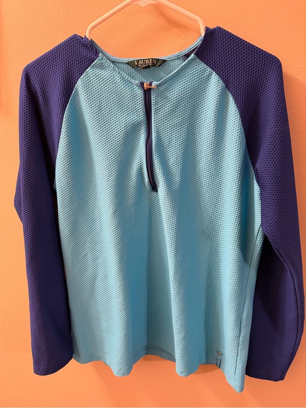 Ralph Lauren Light Blue and Navy Long Sleeve shirt